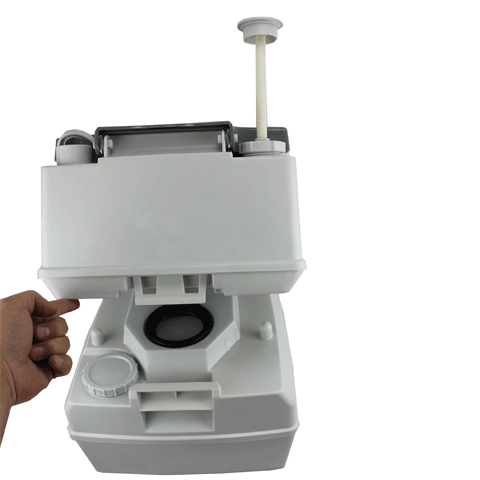 Air vent for quick discharge Piston pump for fast & fresh water toilet fill