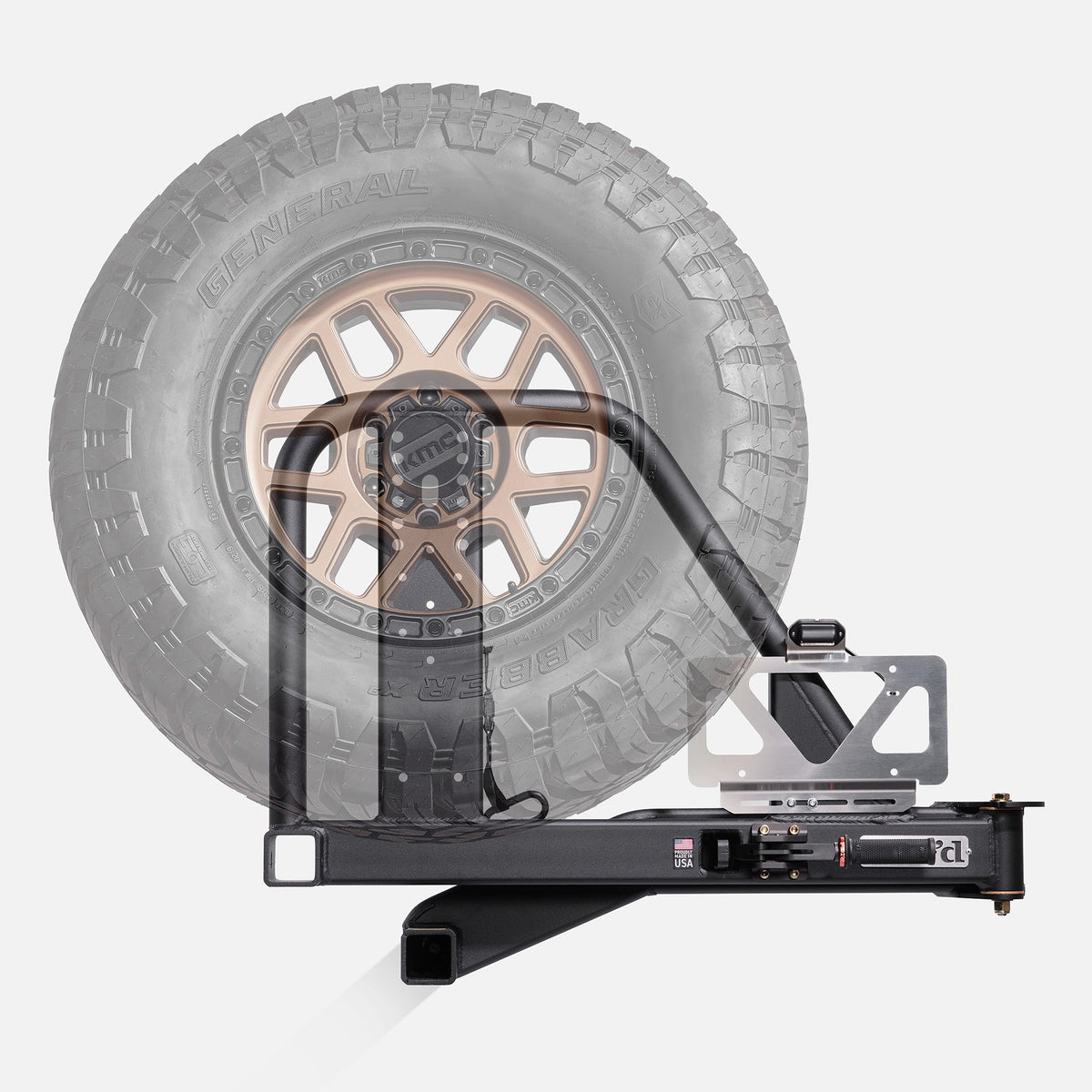 RIGd Supply UltraSwing Short-Fit Spare Tire Hitch Mount — image 1