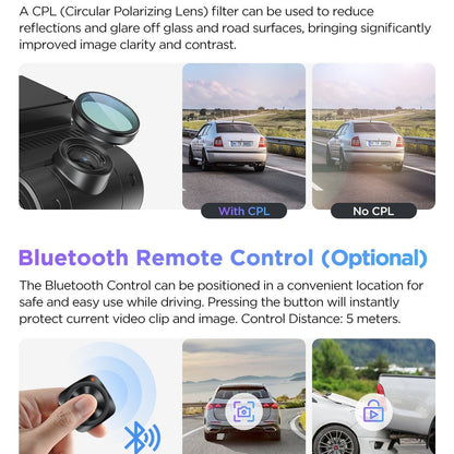VIOFO A229 Pro 2CH Front and Rear 4K+2K HDR Dual Dash Cam with Sony STARVIS 2 Sensors Super Night Vision Voice Control - Viofo - official