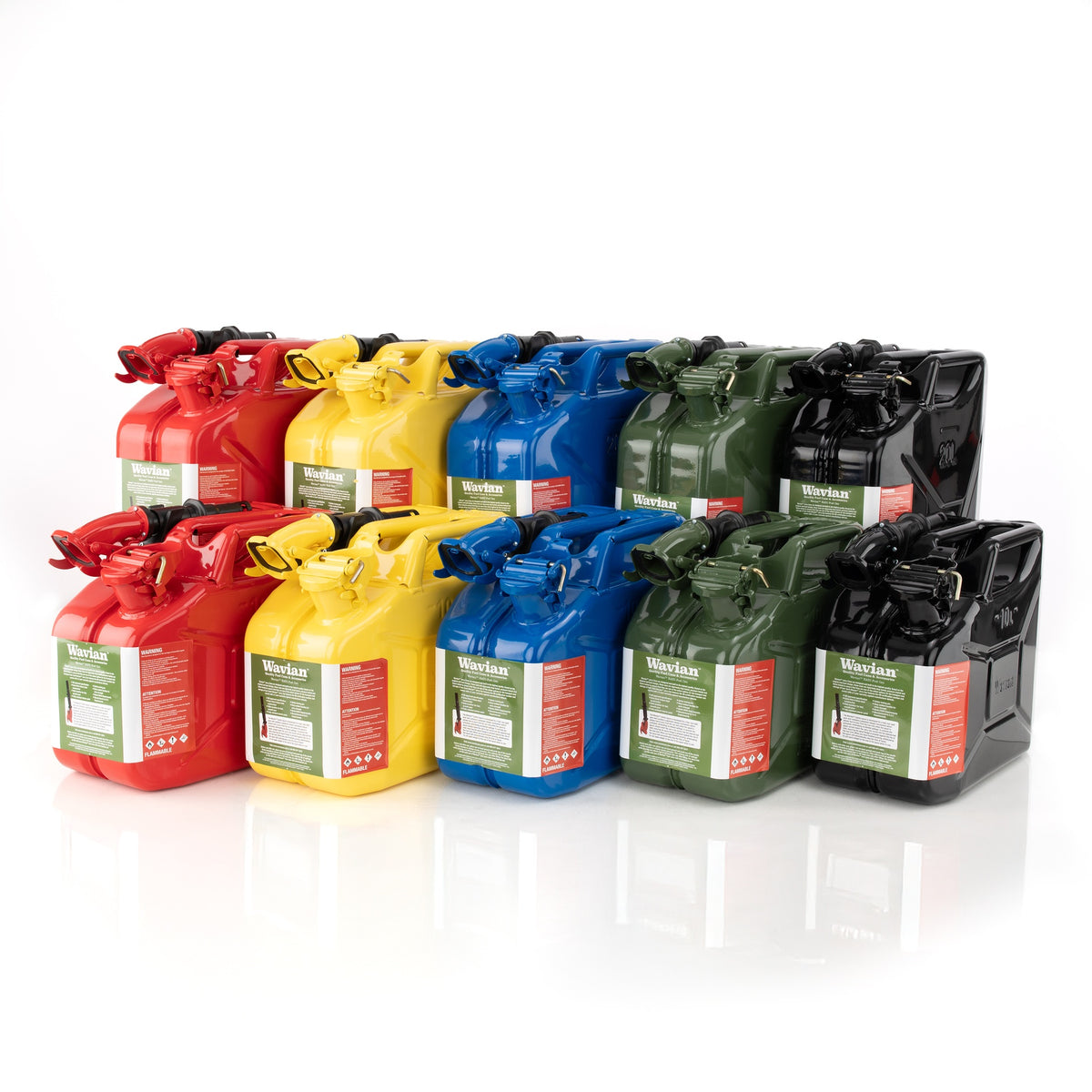 Wavian Jerry Can - 2.6 Gallon Capacity (10 Liters) | The Original NATO Gas Can
