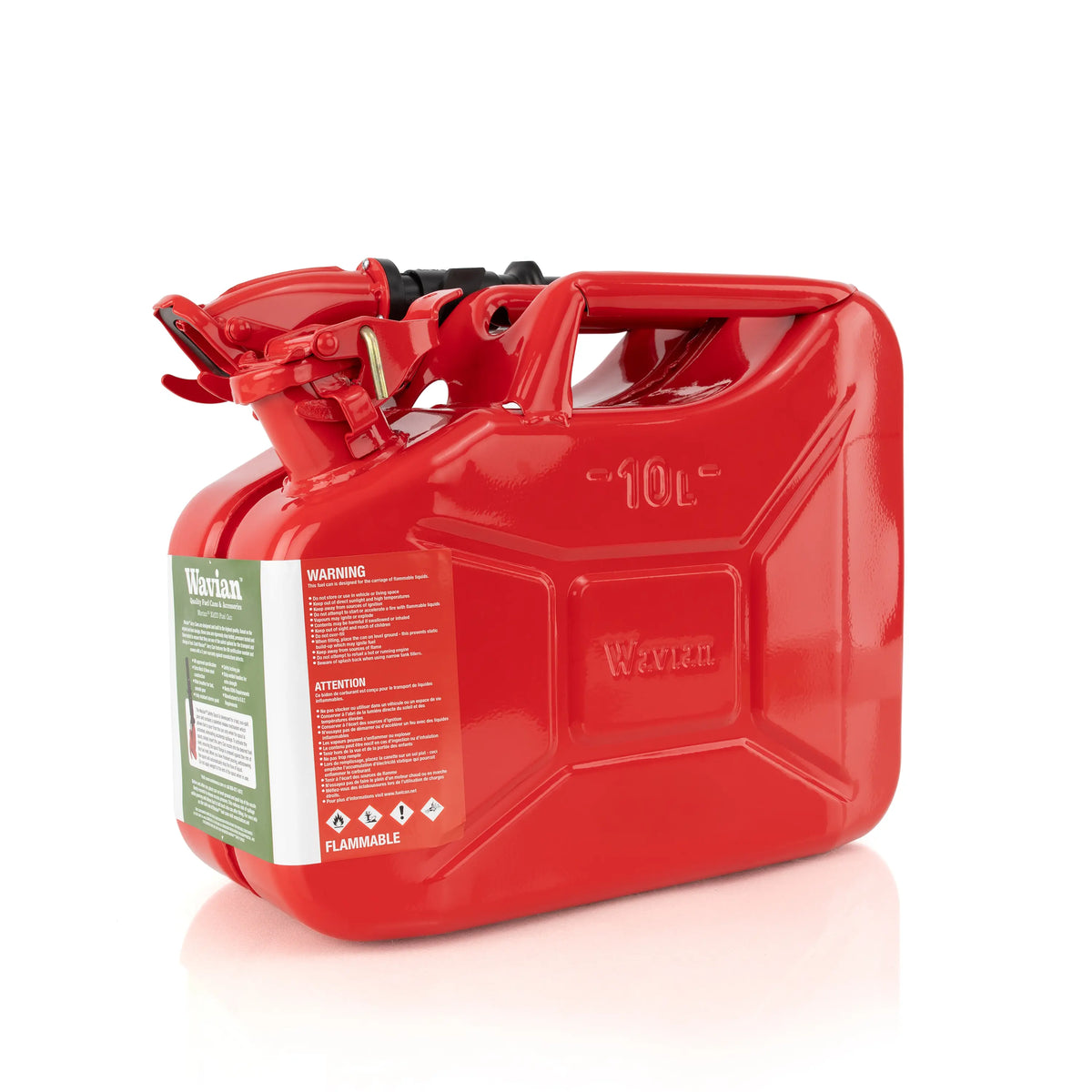 Wavian Jerry Can - 2.6 Gallon Capacity (10 Liters) | The Original NATO Gas Can